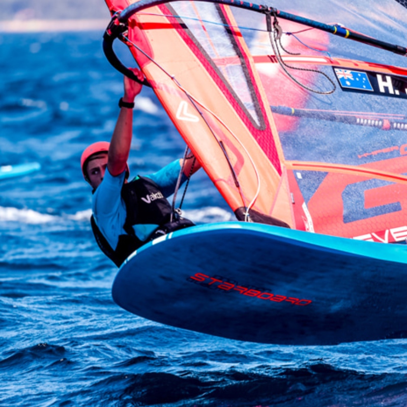 First-ever foiling tack on windsurfing's iQFoil equipment